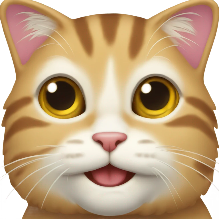 Cat calicó happy emoji