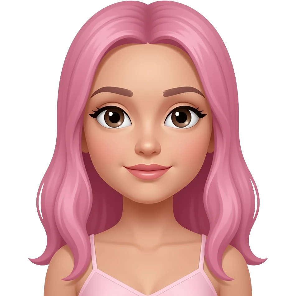 Ballet pink haired brunette girl emoji