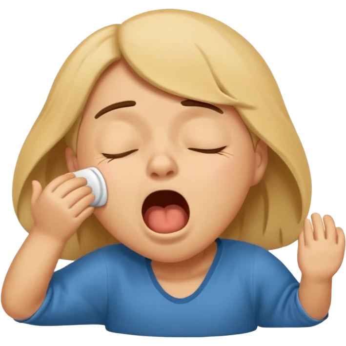 yawning sleepy character emoji