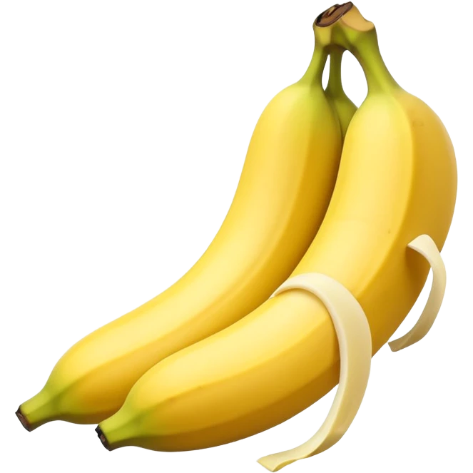 Design an emoji of a banana 🍌 slipping on its own peel, mid-air, shocked face. emoji
