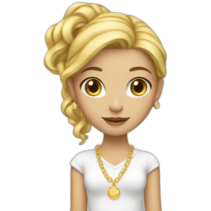 golden_haired girl  jewelry emoji
