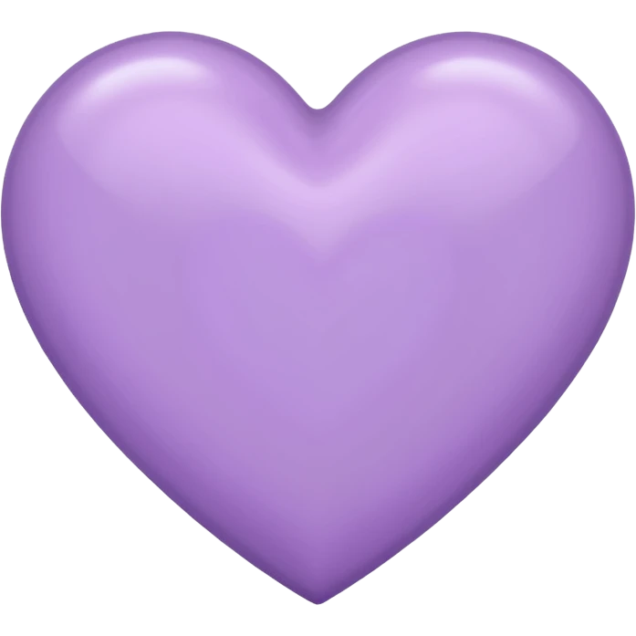 A light purple heart emoji that has the same shape as a normal heart emoji emoji