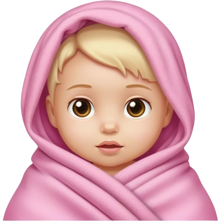Baby girl pink blanket emoji