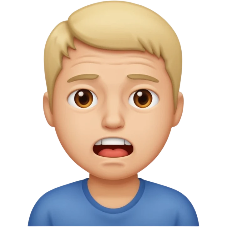 A person with stomach ache emoji