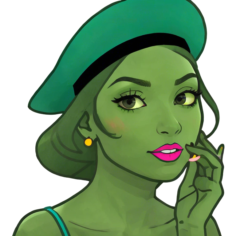 Girl wearing makeup emoji