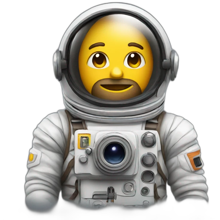 A spaceman who is a photographer emoji