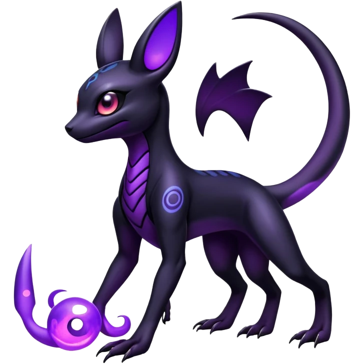 Salandit-Umbreon-Fakémon-hybrid-creature (full body)  emoji