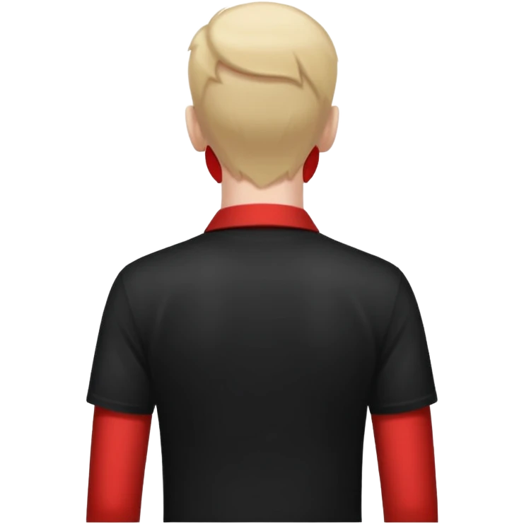 unidentified nongendered person standing ,view from the back emoji