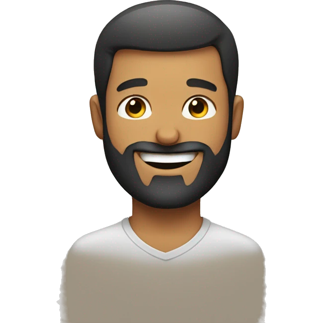  bearded guy smiling emoji