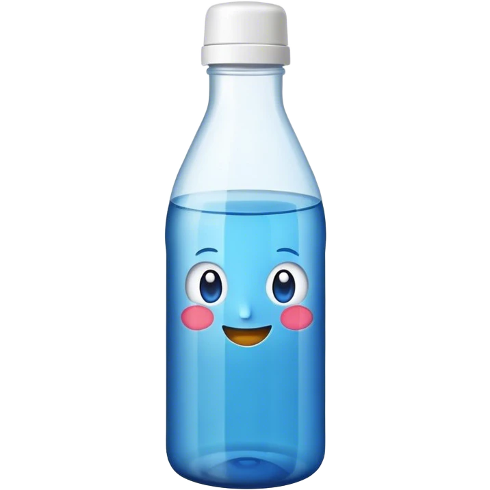 emoji with a white lid and a blue bottle emoji