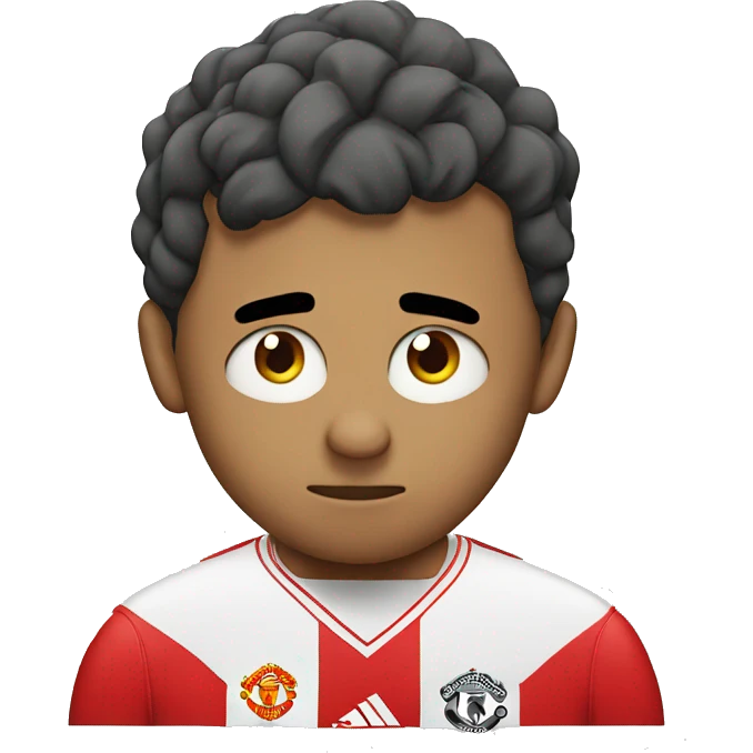 Manchester United logo being sad emoji