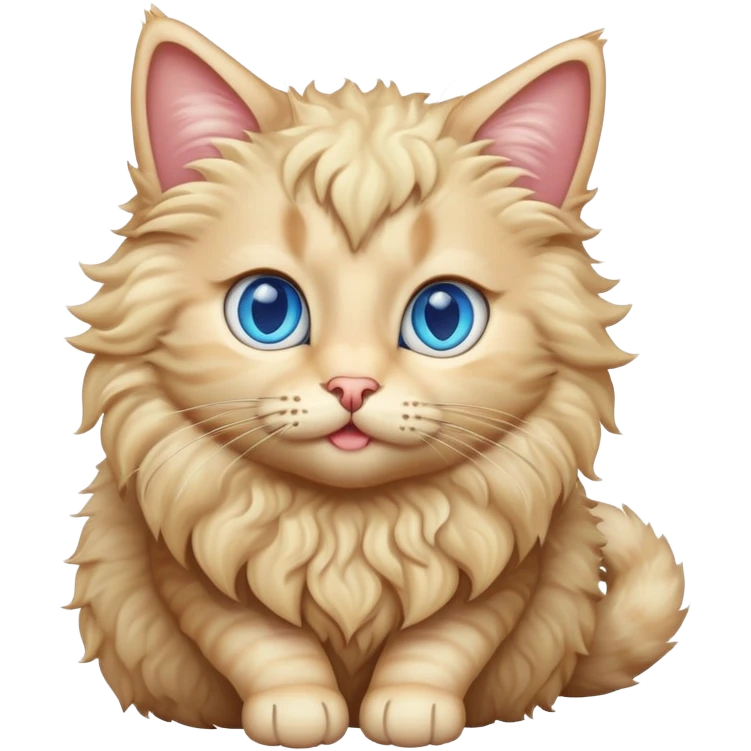 a blond curly cat emoji