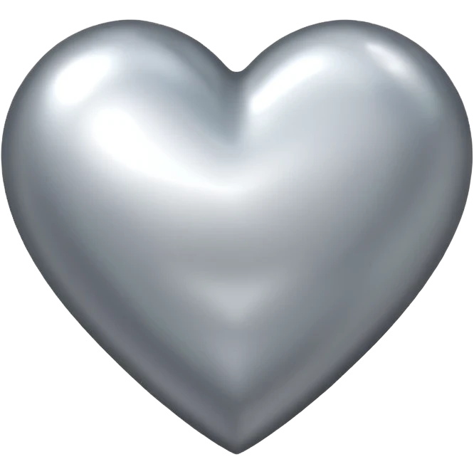 silver heart emoji emoji