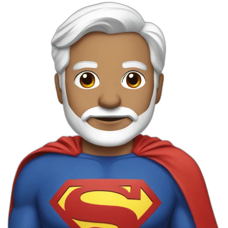 Modi with superman dress emoji