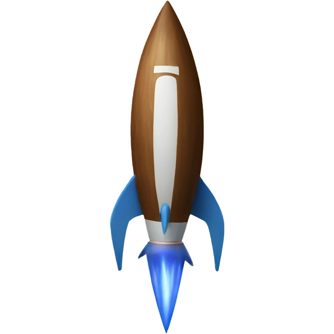 A coconut rocket emoji