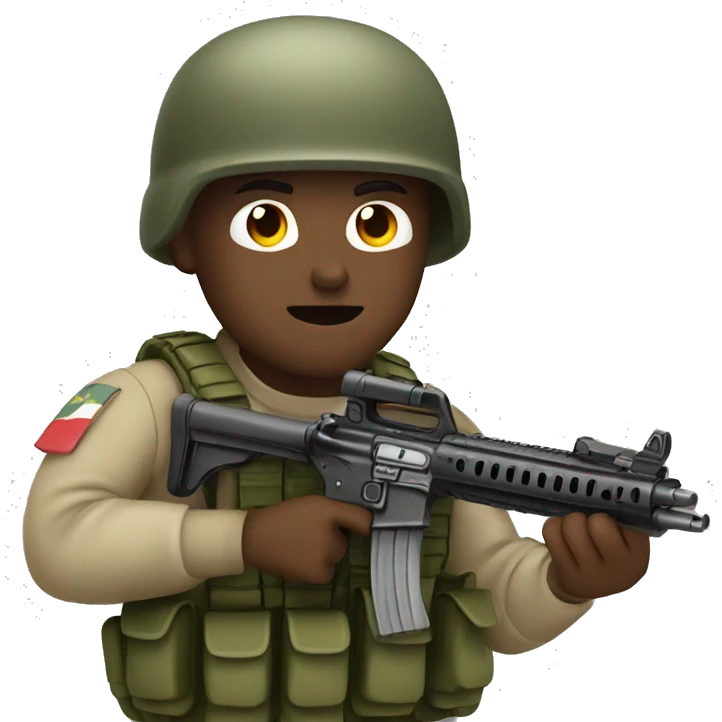 Soldier aiming assault rifle emoji