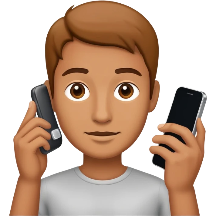 human holding a phone emoji