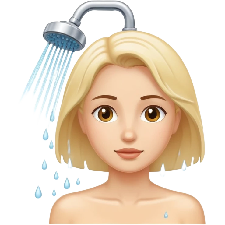 Woman washing in shower emoji