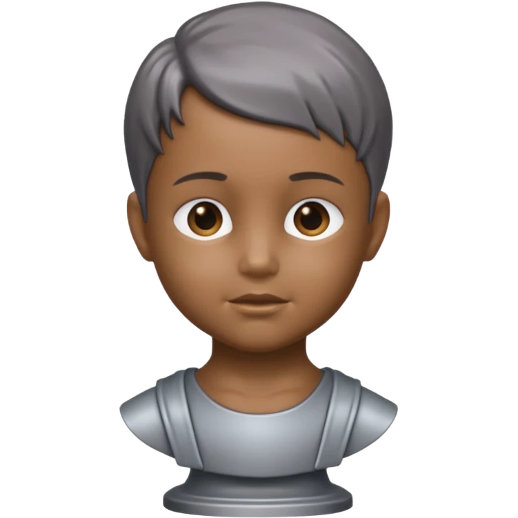 gray metal child bust emoji