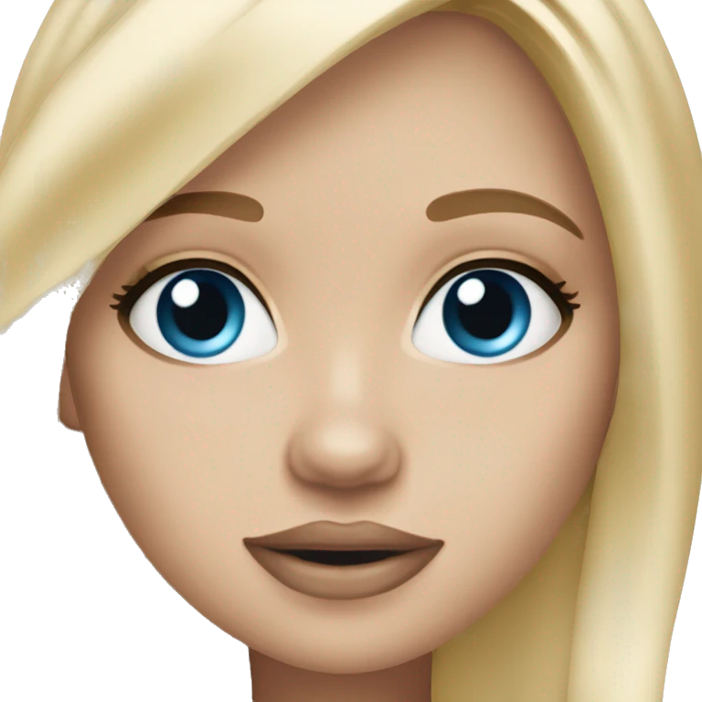 Blond bratz blue eyes white skin emoji