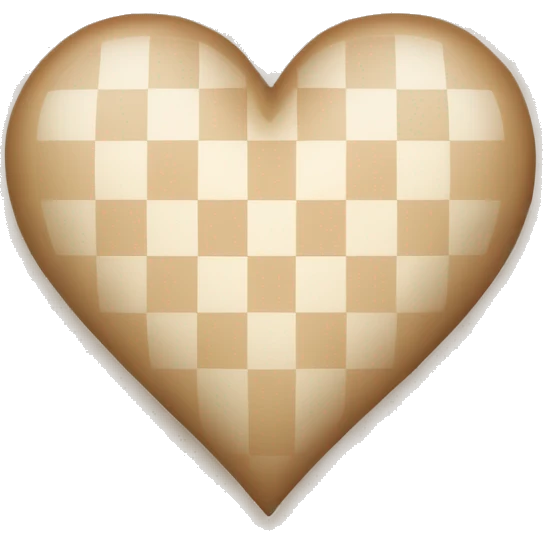 Beige checkered heart emoji