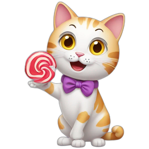 Cat handing out candy emoji