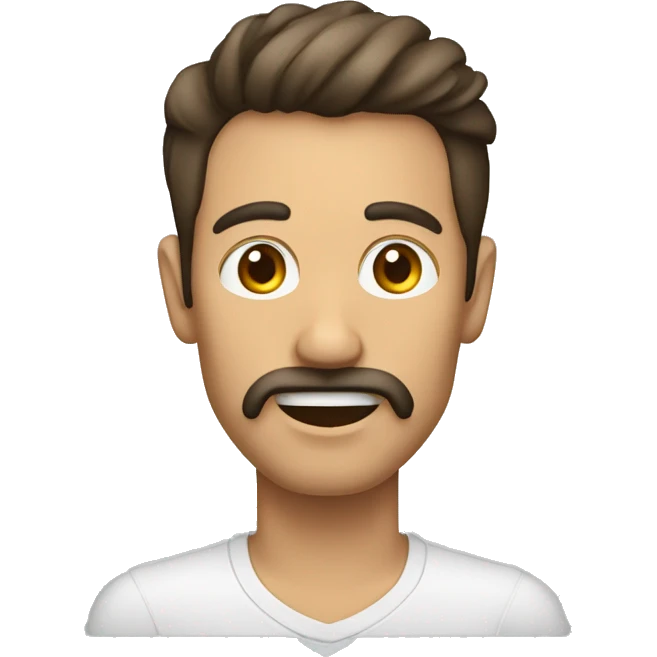 Hombre marcando mandibula emoji