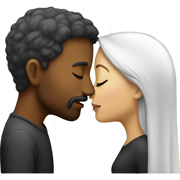 Man and woman kissing emoji