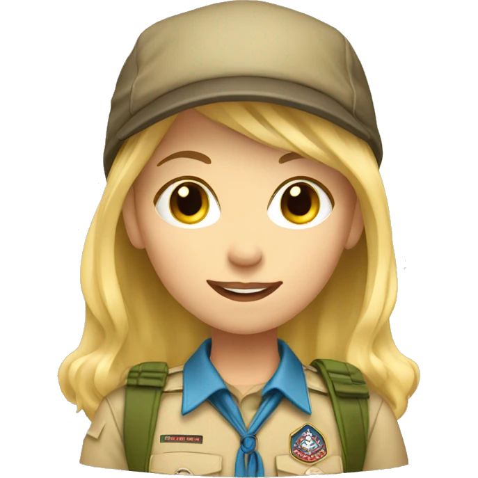 blonde scout girl  emoji