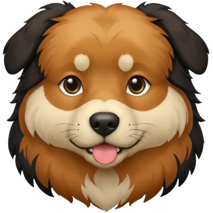 Hovawart dog black and Brown  emoji