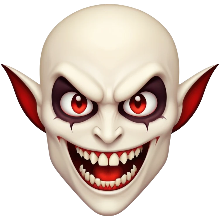 Vampire with large prominent fangs emoji
