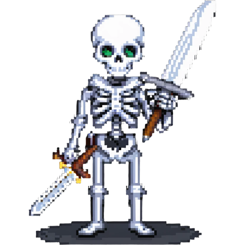 skeleton with a sword emoji