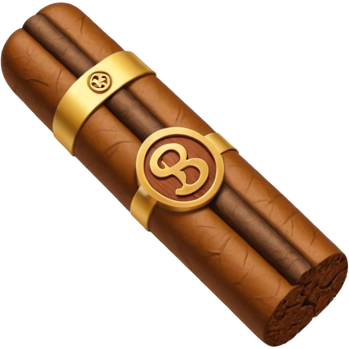 cigar with bloc symbol in ios style horizontaly emoji