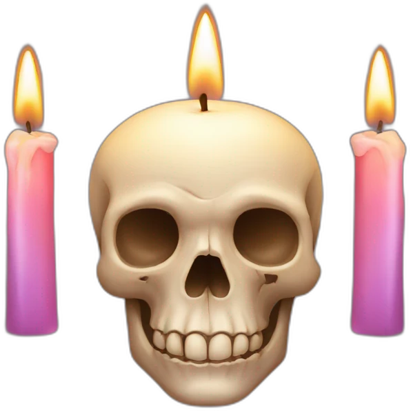 skull with candles emoji