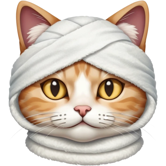 Bandaged cat face emoji