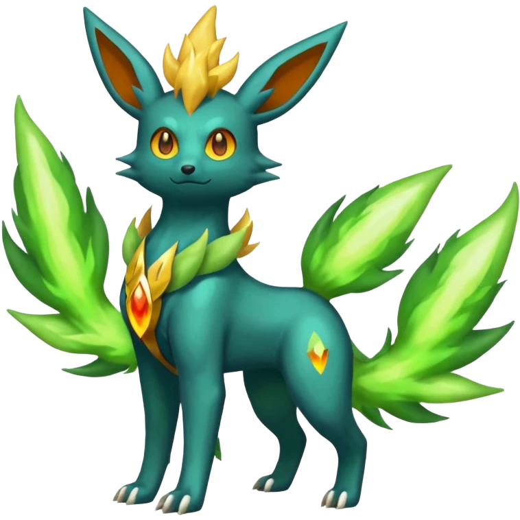 Zygarde-Flareon-Electrike-Virizion-Manectric-Fakémon-fusion, full body emoji