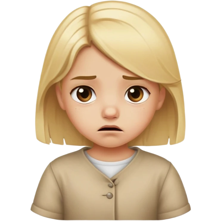 little girl that has a disgusted face with blonde hair emoji
