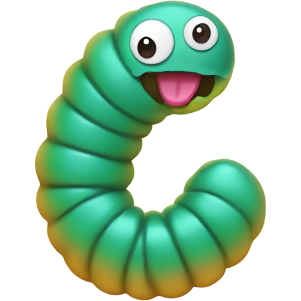 Worm gummy emoji
