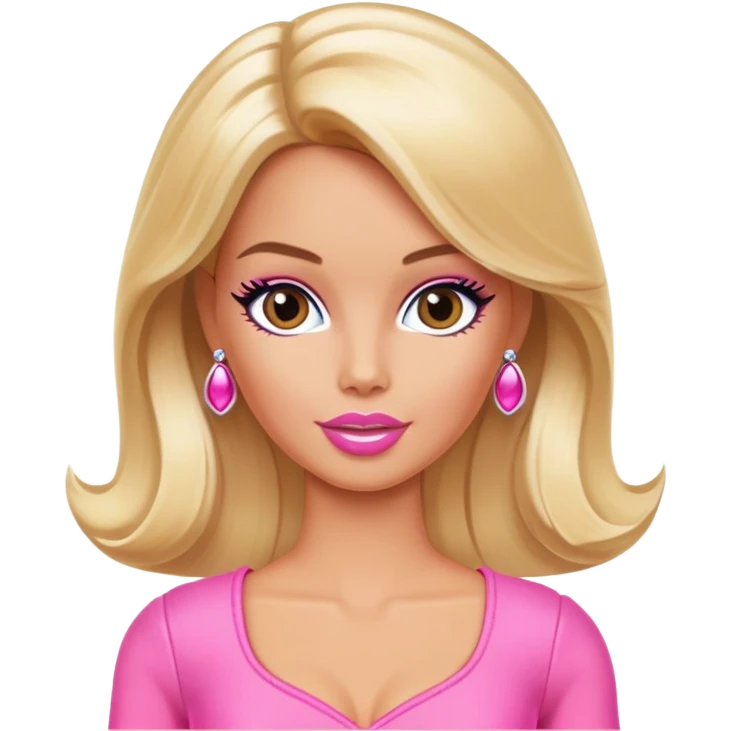 pink coquette tan blonde barbie emoji
