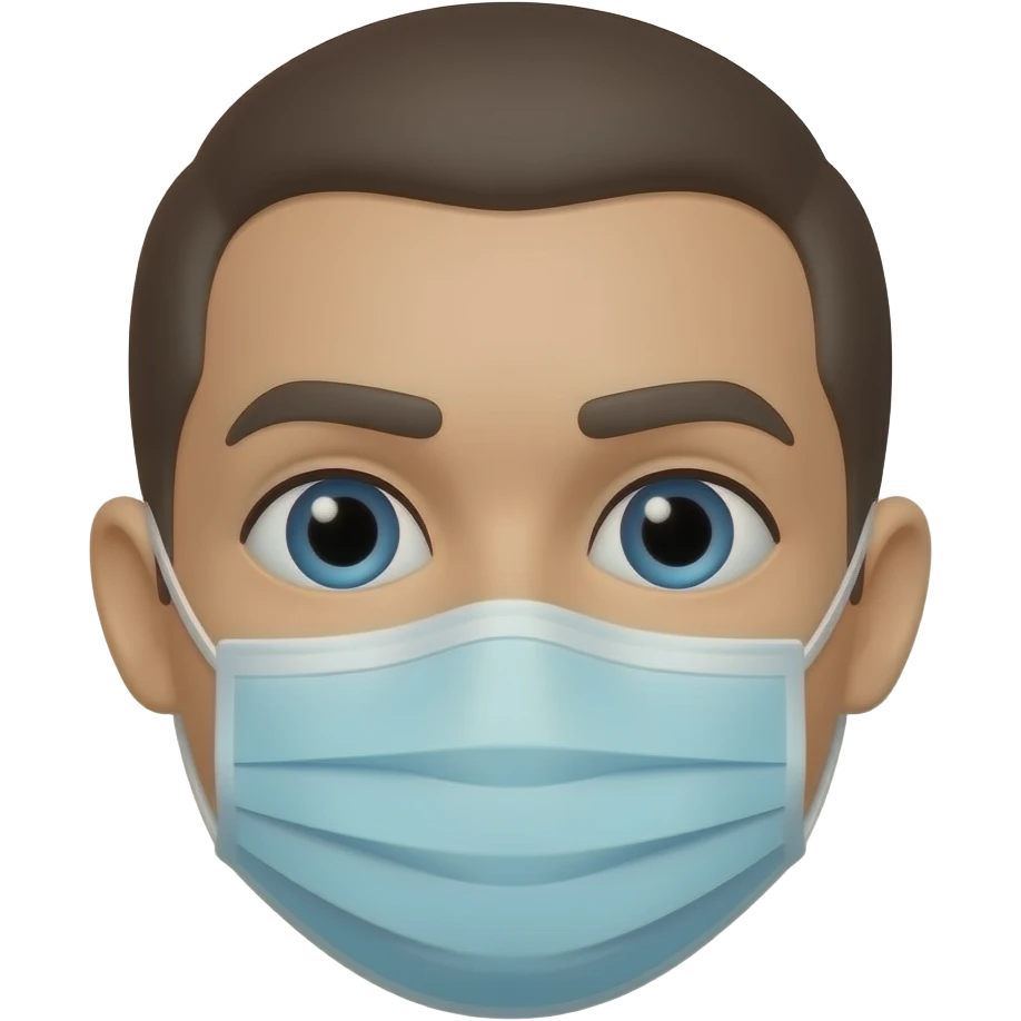 Crie um emojis.com usando máscara na cabeça. emoji