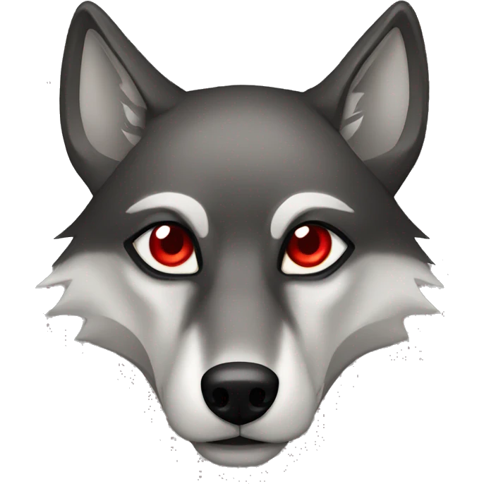 Wolf eyes red emoji