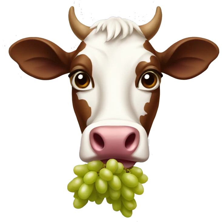 Grapes cow emoji