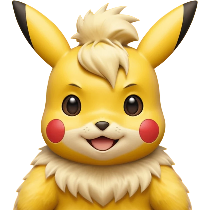 Ash’s Pikachu (hairless) smiling emoji