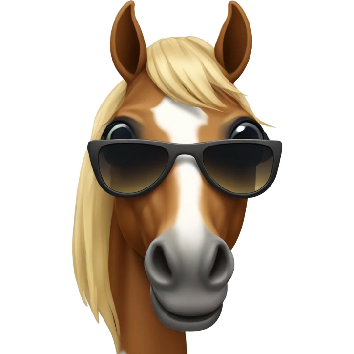 Horse with sunglasses  emoji