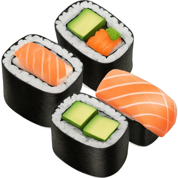 Sushi maki saumon avocat emoji