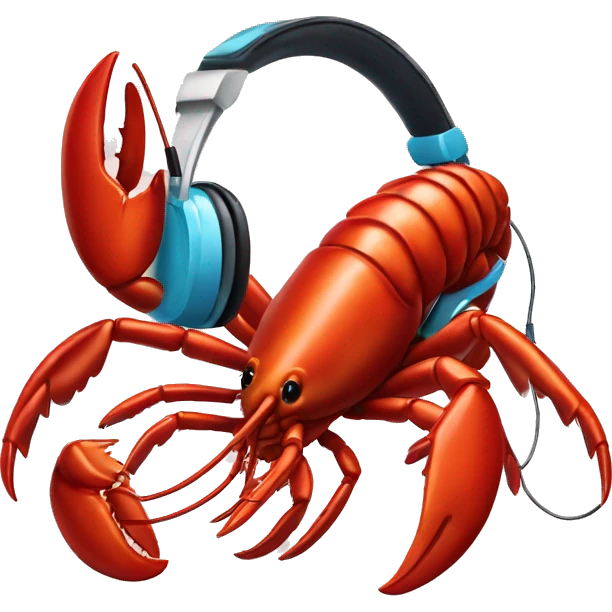 lobster with a headset with a microphone working a helpdesk emoji
