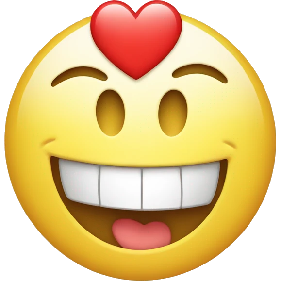 Smiley face care with heart emoji
