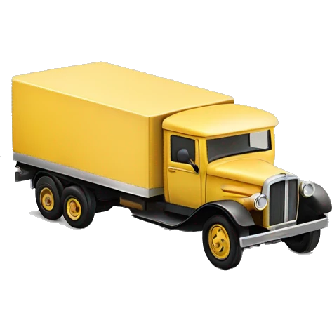 Toy Very large 1933 mover’s moving truck emoji