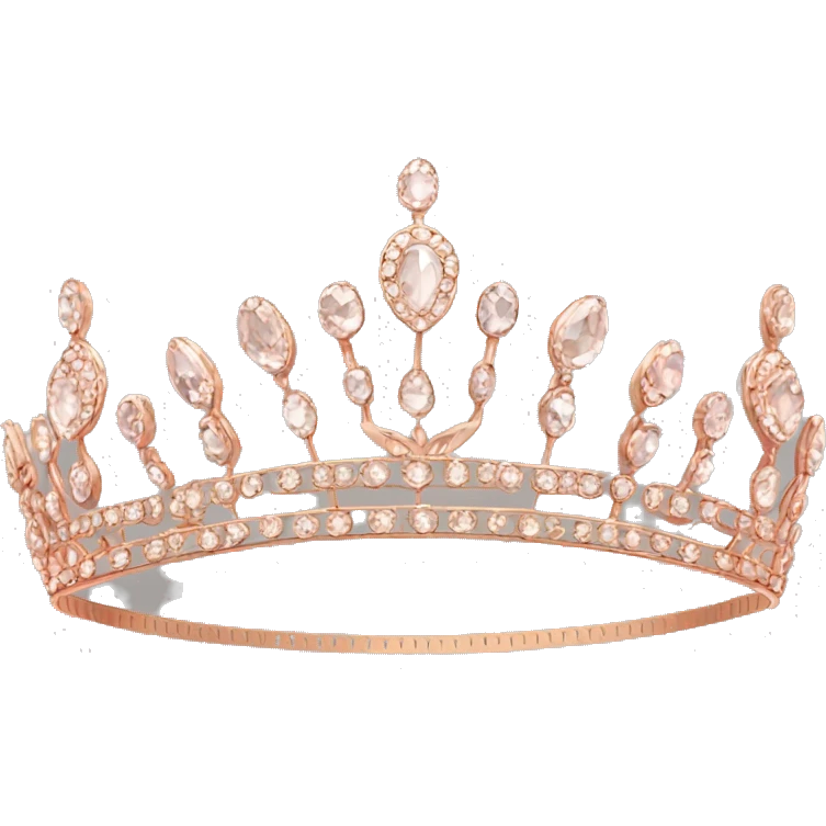 Rose gold tiara  emoji