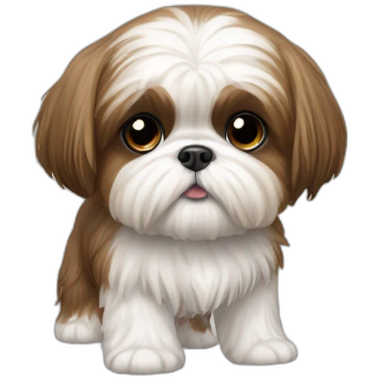Dog Shih Tzu full-body emoji